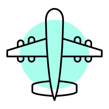 uçak ikonu vektör illüstrasyonu