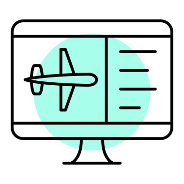 seyahat simgesi vektör çizimi