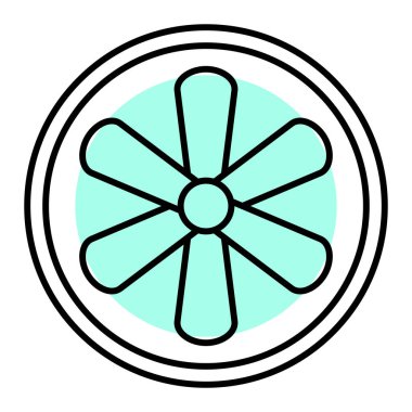 Hayran ikonu. Web için çiçek vektör simgelerinin basit çizimi