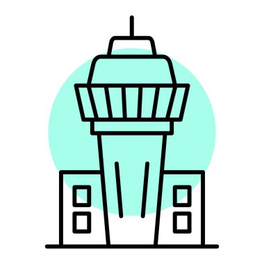 deniz feneri ikonu vektör illüstrasyonu