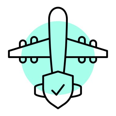 uçak ikonu vektör illüstrasyonu