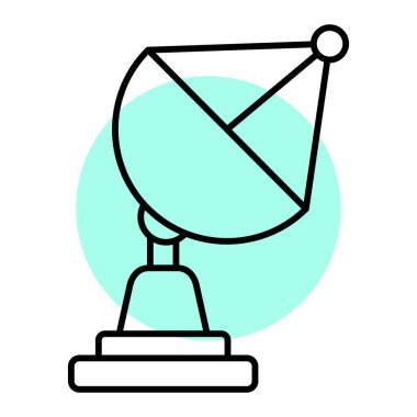 uydu anten simgesi. Web için radar vektör simgelerinin özet çizimi