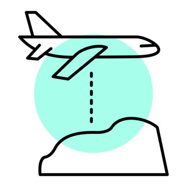 uçak ikonu vektör illüstrasyonu