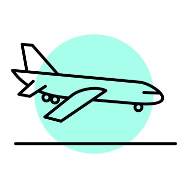 uçak ikonu vektör illüstrasyonu