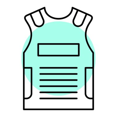 Tişört ikonu. Giysi vektör sembolü tasarımının ana hatları.