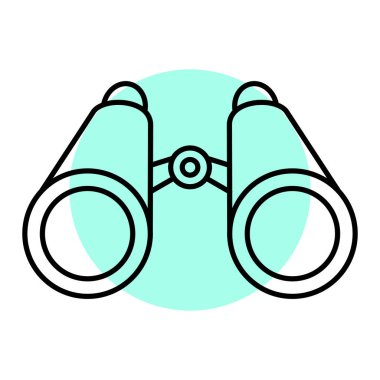 dürbün simgesi. vektör illüstrasyonu