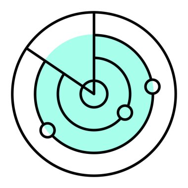 hedef simgesi. Web için radar vektör simgelerinin özet çizimi