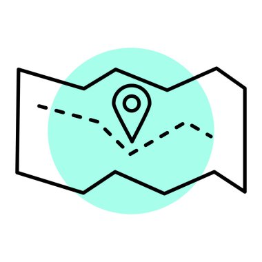 konum, harita, navigasyon, GPS, rota, yer tutucu, seyahat, yolculuk, zaman. vektör illüstrasyonu