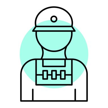 Yelek içindeki yapıcının vektör illüstrasyonu