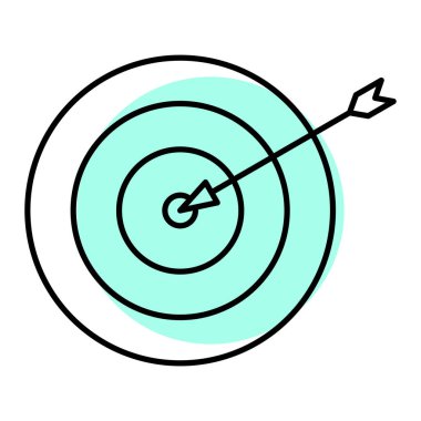 hedef simge vektör illüstrasyonu