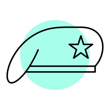 Şapka simgesi vektör illüstrasyonu