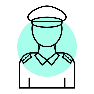 Üniformalı bir adamın vektör çizimi