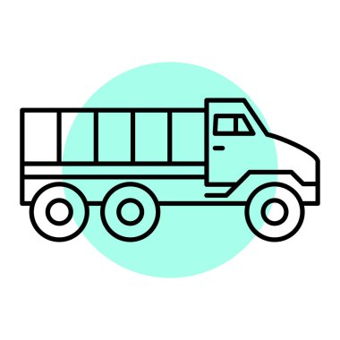 Bir kamyon simgesinin vektör çizimi