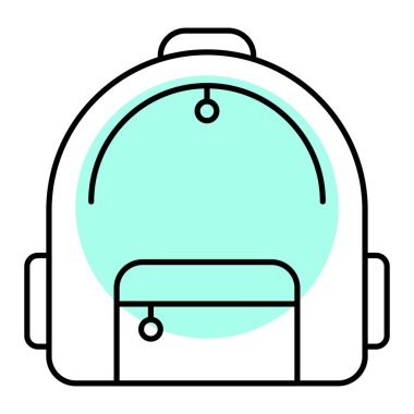 Sırt çantası simgesi. Web için bavul vektör simgelerinin özet çizimi