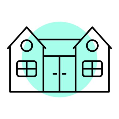 Ev. Web simgesi basit illüstrasyon