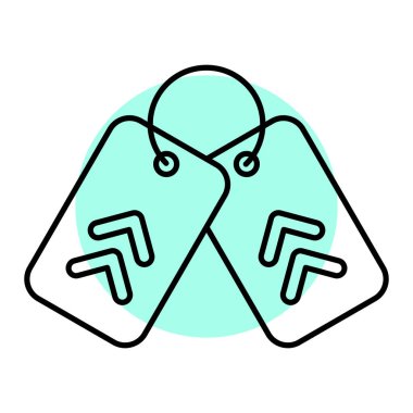 Alışveriş etiketi simgesi vektör illüstrasyon grafik tasarımı