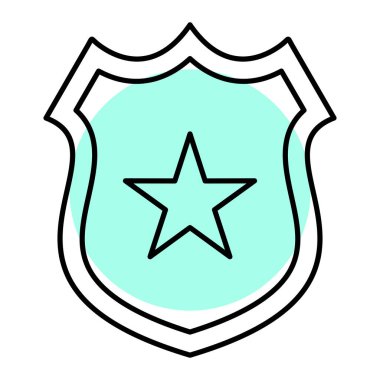 kalkan simgesi, vektör illüstrasyonu