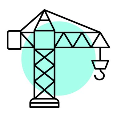Yapı ve yapı simgesinin vektör illüstrasyonu.