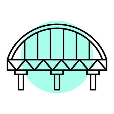 Köprü simgesi vektör illüstrasyonu