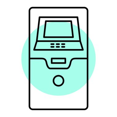 Bilgisayar. Web simgesi basit illüstrasyon