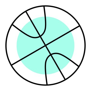 Basketbol topu ikonu vektör illüstrasyonu