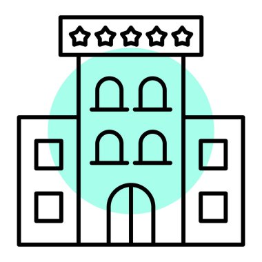 Otel vektör simgesi modern basit illüstrasyon