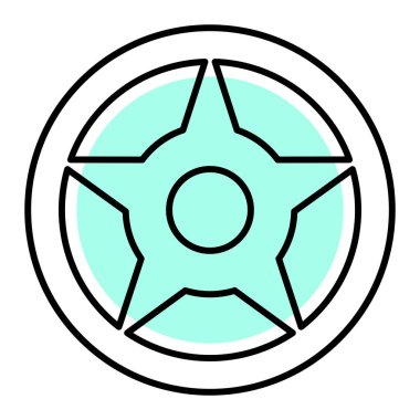 Bir yıldız simgesinin vektör illüstrasyonu