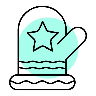 Noel eldiveni. vektör illüstrasyonu