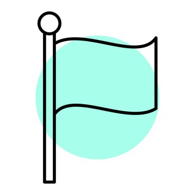 bayrak ikonu vektör illüstrasyonu