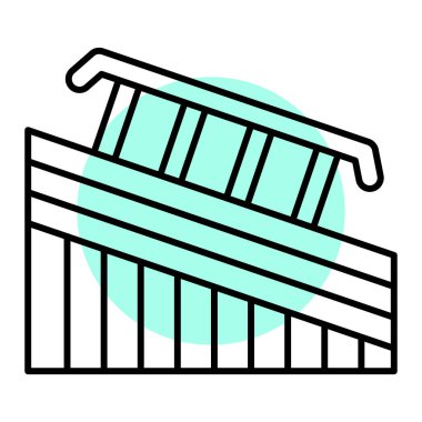 Bir bina simgesinin vektör illüstrasyonu