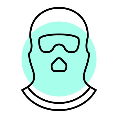 maske simgesi. Web için yüz vektör simgelerinin özet çizimi