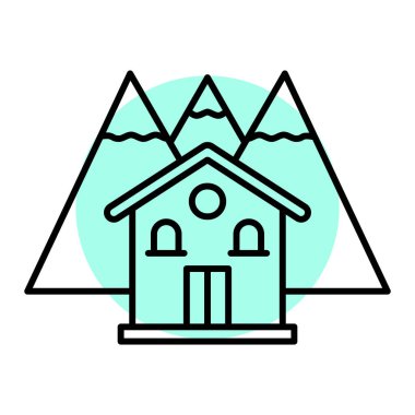 Bir ev simgesinin vektör illüstrasyonu