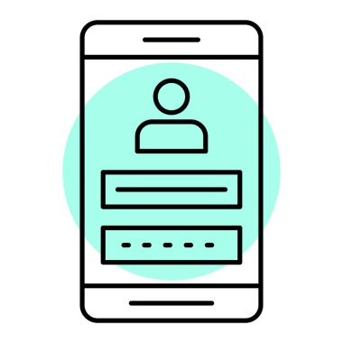 sohbet vektör illüstrasyonlu cep telefonu