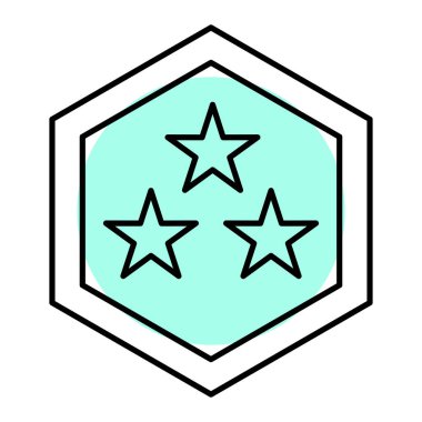 Moda Biçimli Yıldız Simgesi İzole Arkaplan