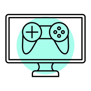 Video oyunu konsolu vektör illüstrasyon tasarımı