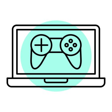 Video oyunu konsol vektör illüstrasyon grafik tasarımı