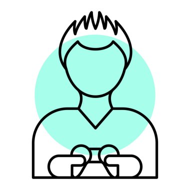 Man avatar karakter vektör çizimi tasarımı