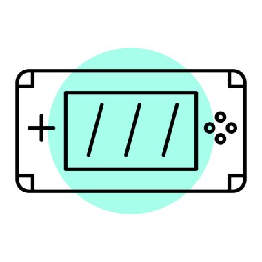 oyun konsolu simgesi. vektör illüstrasyonu