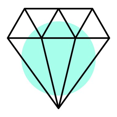 Elmas simgesi vektör illüstrasyonu