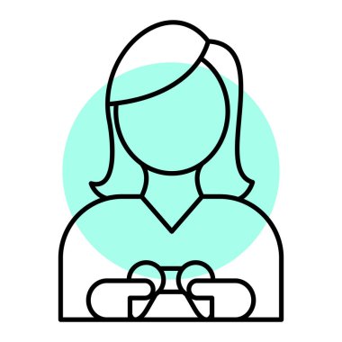 Kadınlar avatar izole vektör illüstrasyon grafik tasarımı