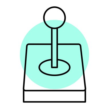 Pin ikonlu joystick. Web için oyuncak araba vektör simgelerinin özet çizimi