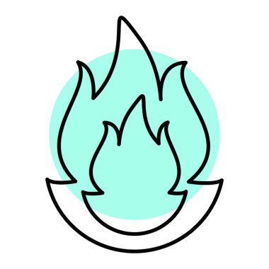 Bir alevin vektör illüstrasyonu