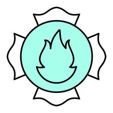 Bir alev simgesinin vektör illüstrasyonu