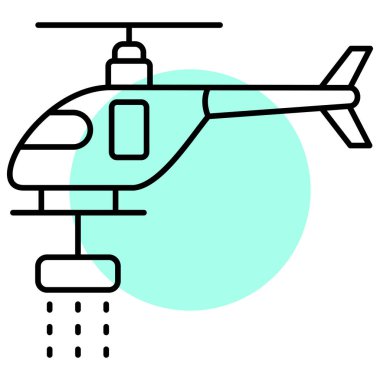 Helikopter. Web simgesi basit illüstrasyon