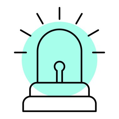 Alarmlı tek bir izole simgenin vektör çizimi