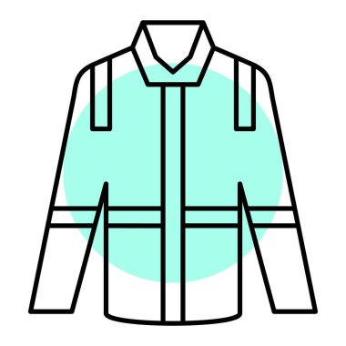 Ceket. Web simgesi basit illüstrasyon