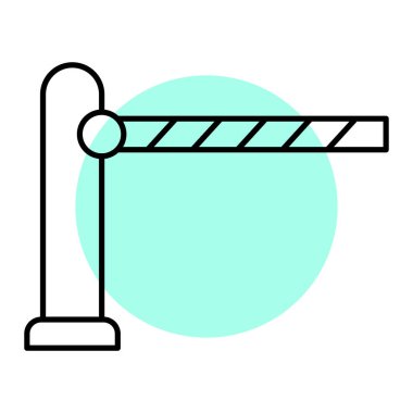 bariyer simgesi vektör illüstrasyonu