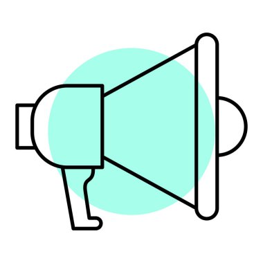 Megafon ikonu vektör illüstrasyonu