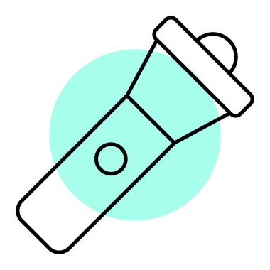 Tek bir el feneri simgesinin vektör çizimi