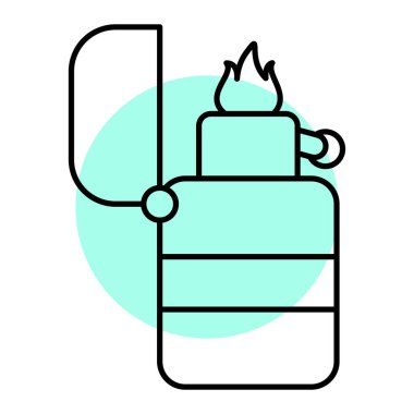 kamp ikonu vektör illüstrasyonu